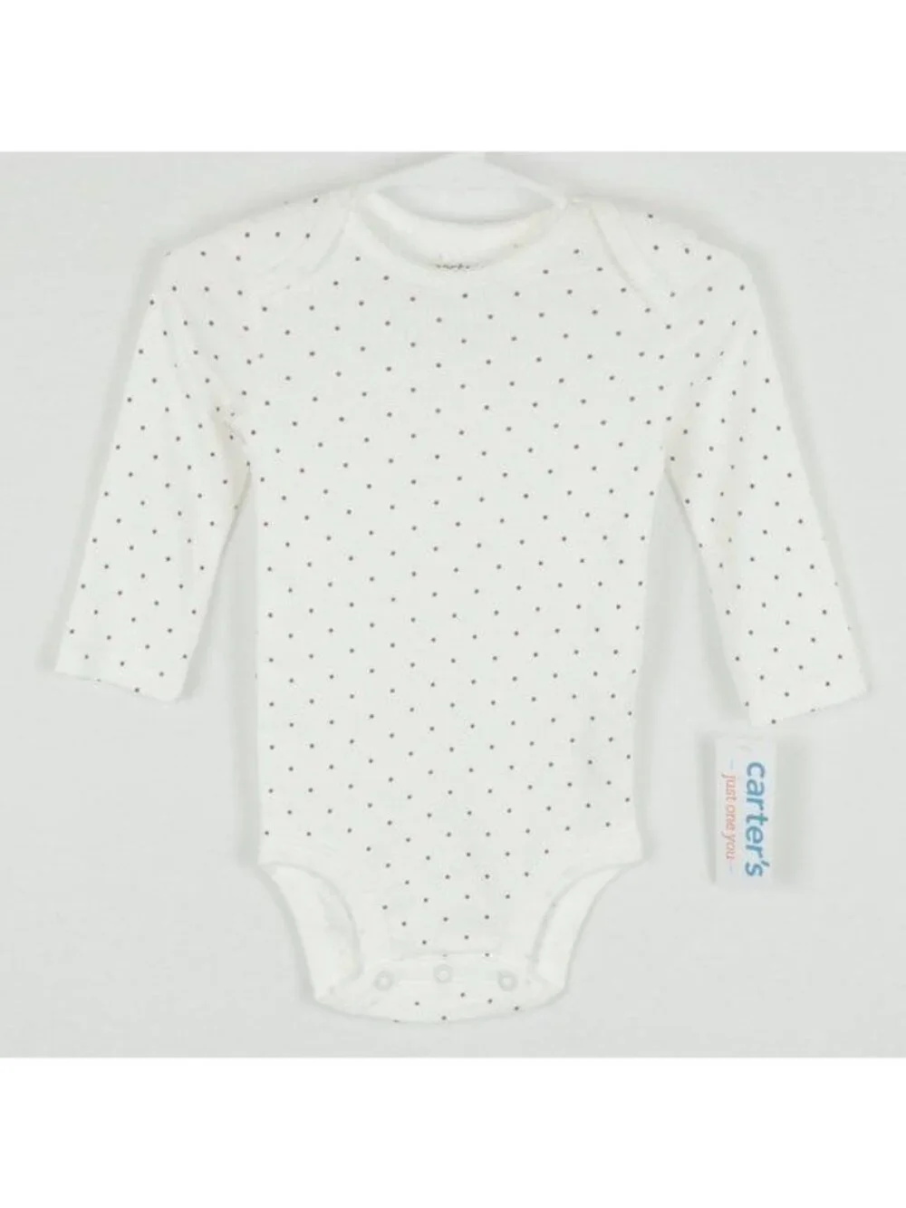 Carter's Infant Size 9 Months White Red Polka Dot Long Sleeve Bodysuit NWT